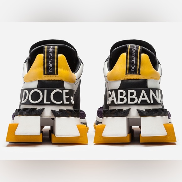 DOLCE & GABBANA Super Queen Multicolor Leather Sneakers - Picture 3 of 13